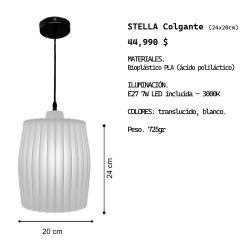 Lámpara de Colgante | Stella Colgante