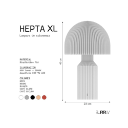 Hepta XL | Lámpara de Mesa Geométrica y Artística