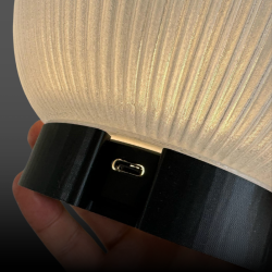 Resplandor | Lámpara Inalámbrica Recargable con Luz Regulable | bajorrelieve