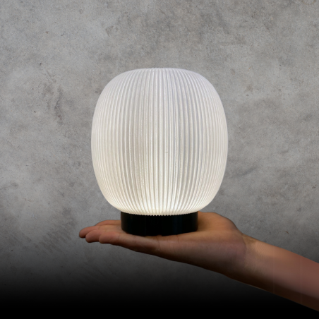 Resplandor | Lámpara Inalámbrica Recargable con Luz Regulable | bajorrelieve